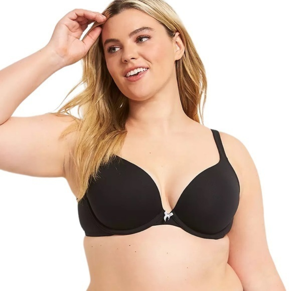 Cacique Lane Bryant‎ Women’s Boost Plunge Black Bra Size 44DDD